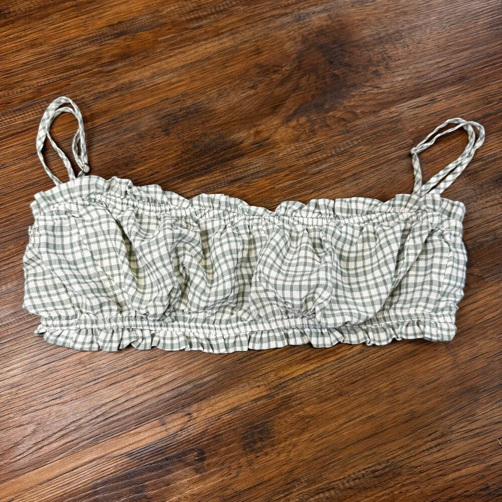 Lulus Bandeau top size medium gingham print